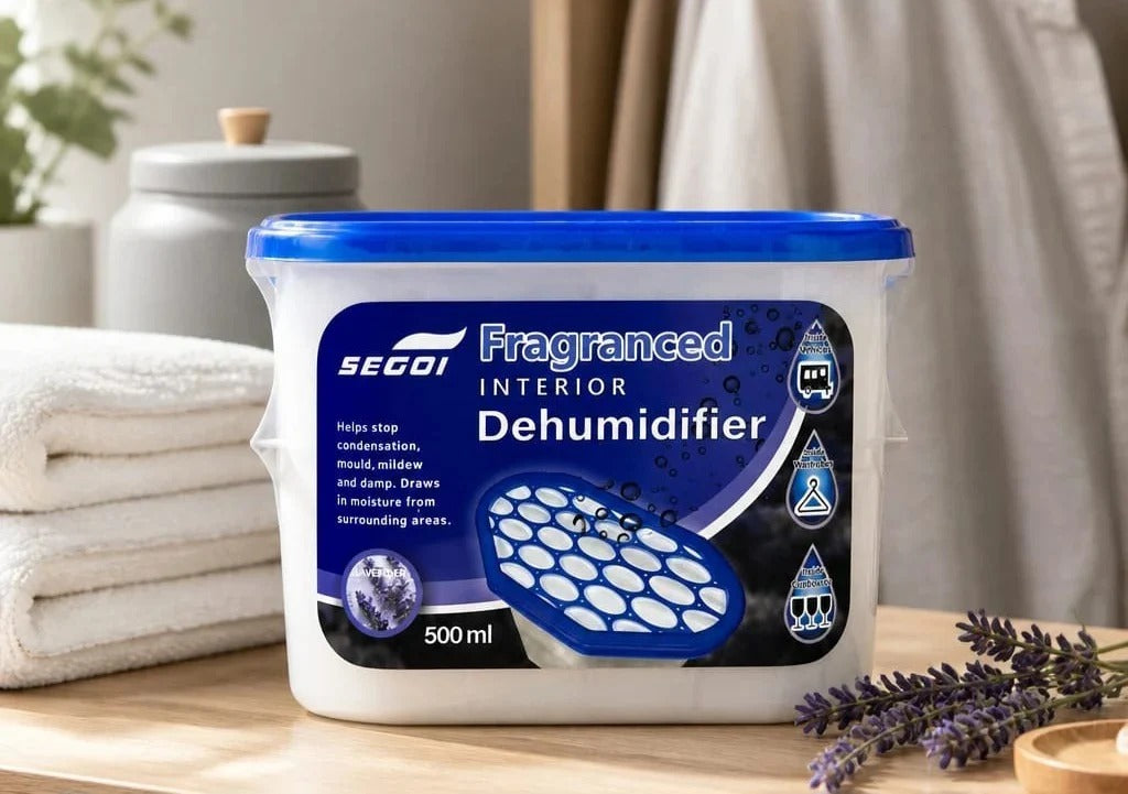 Segoi Fragranced DEHUMIDIFIER 500ml Lavender Scent - Absorbs moisture