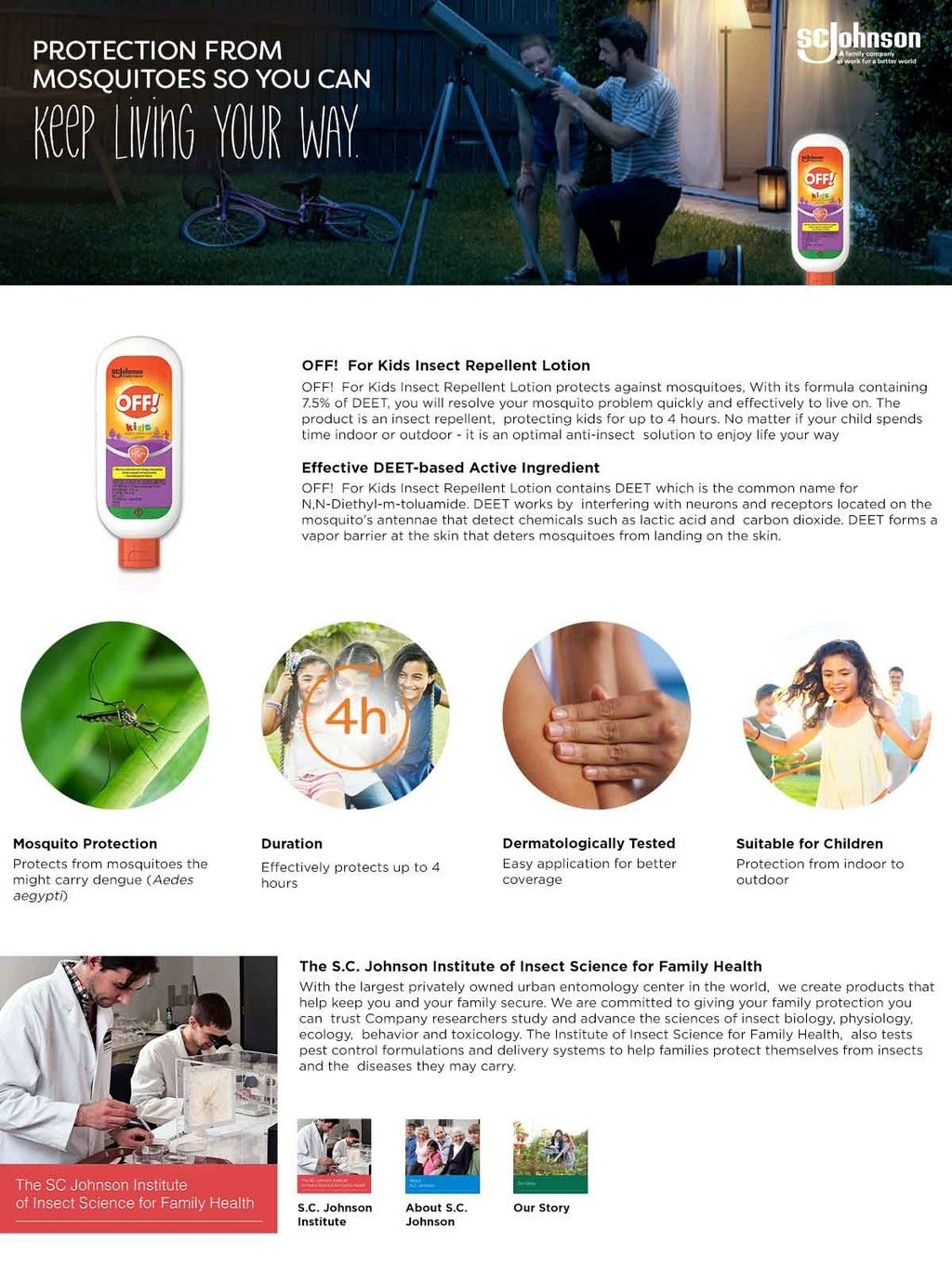 OFF! Kids Insect Repellant Lotion (100ml)