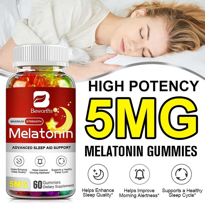 Beworths Melatonin Gummies for Sleep Aid Support - 5mg