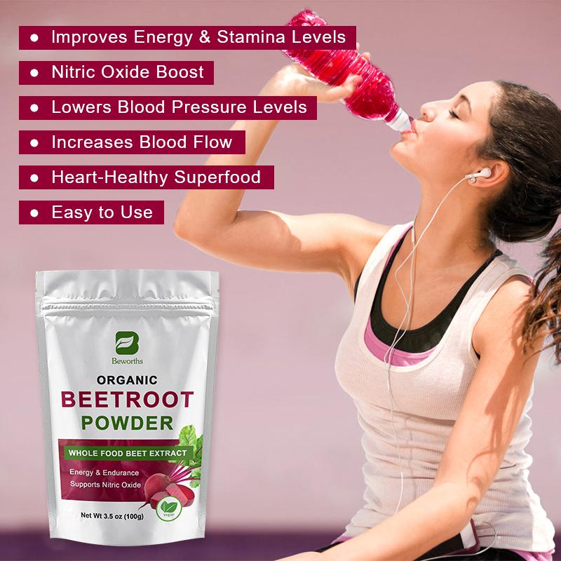 Beworths Beetroot Powder Support Natural Nitric Oxide Supplements