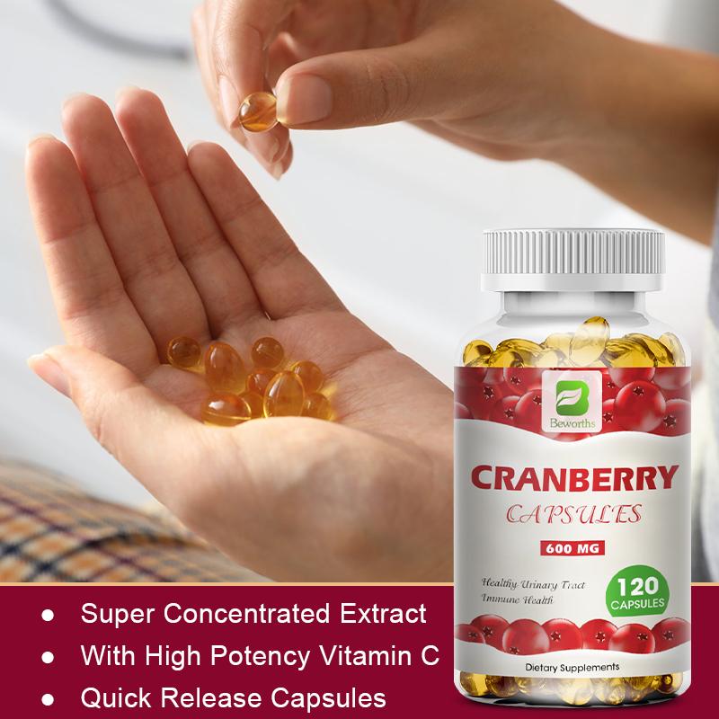 Beworths Cranberry Capsules with Rich Vitamin C - 60 pcs