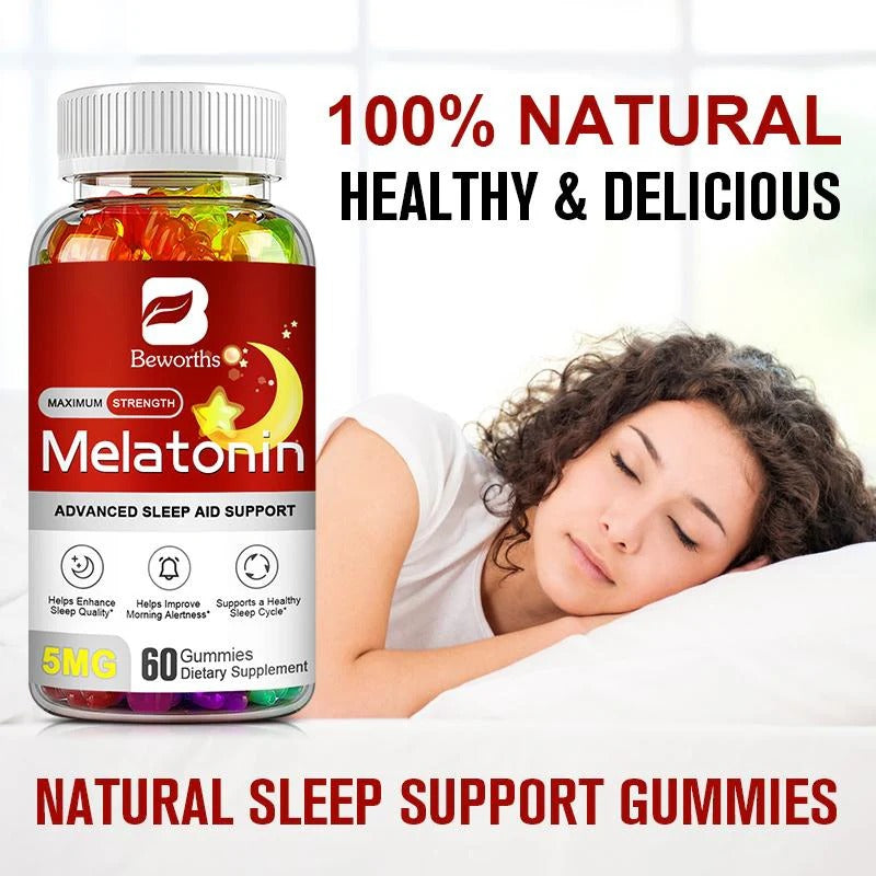 Beworths Melatonin Gummies for Sleep Aid Support - 5mg