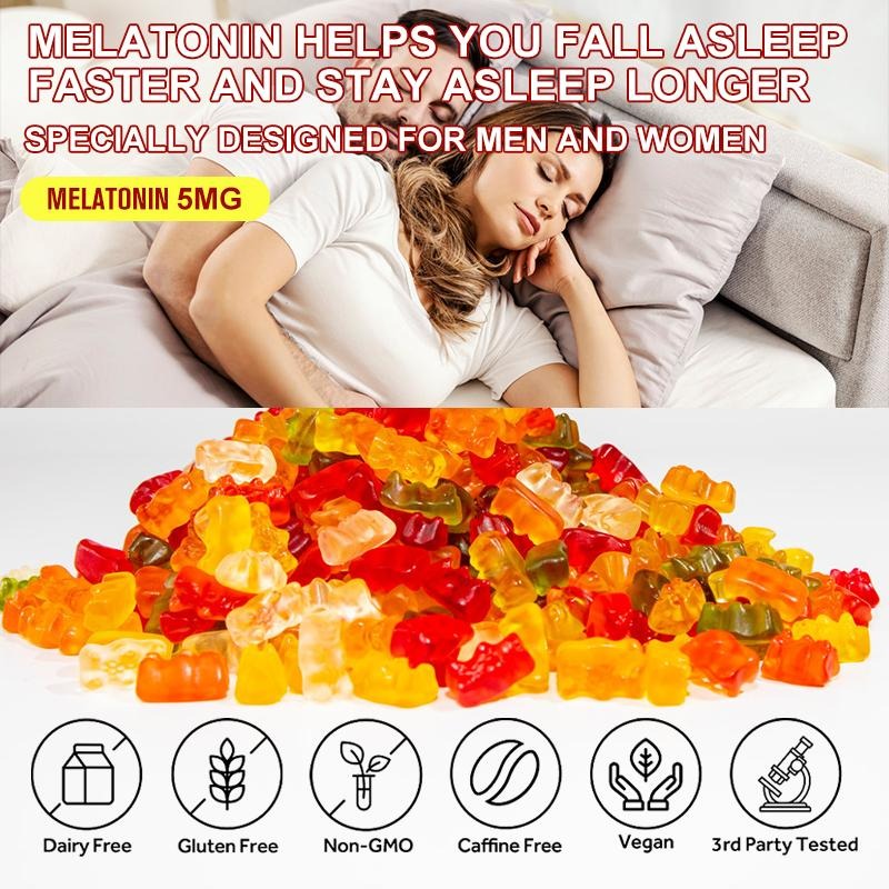 Beworths Melatonin Gummies for Sleep Aid Support - 5mg