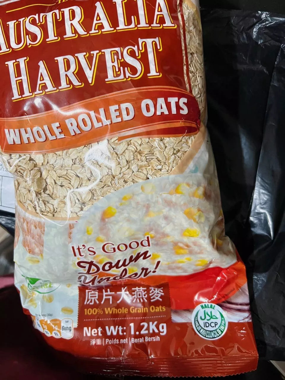 Australia Harvest Rolled Oats 1.2kg x 12 - 1 case
