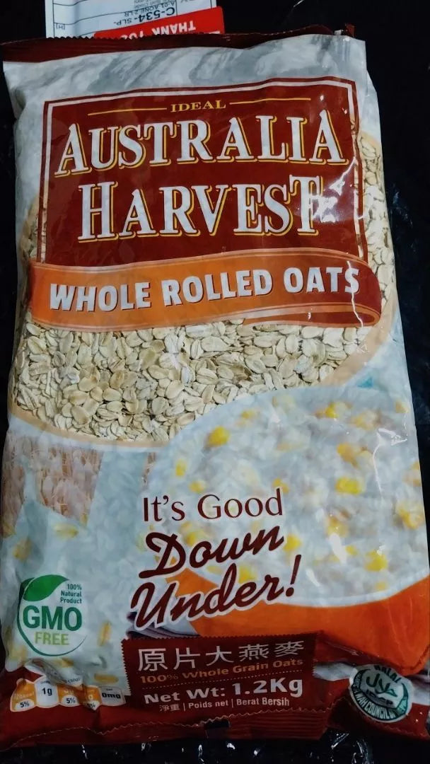 Australia Harvest Rolled Oats 1.2kg x 12 - 1 case