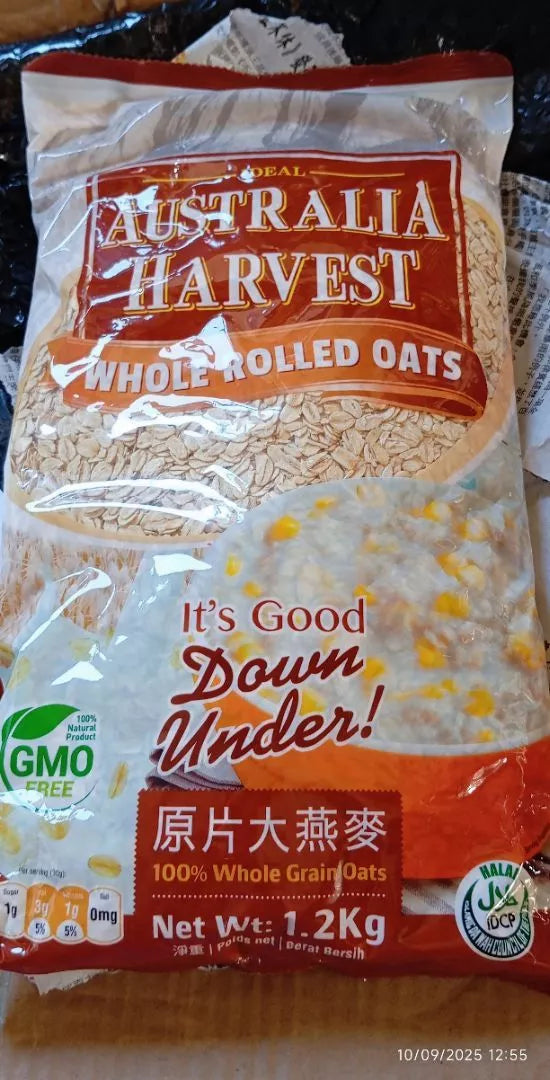 Australia Harvest Rolled Oats 1.2kg x 12 - 1 case