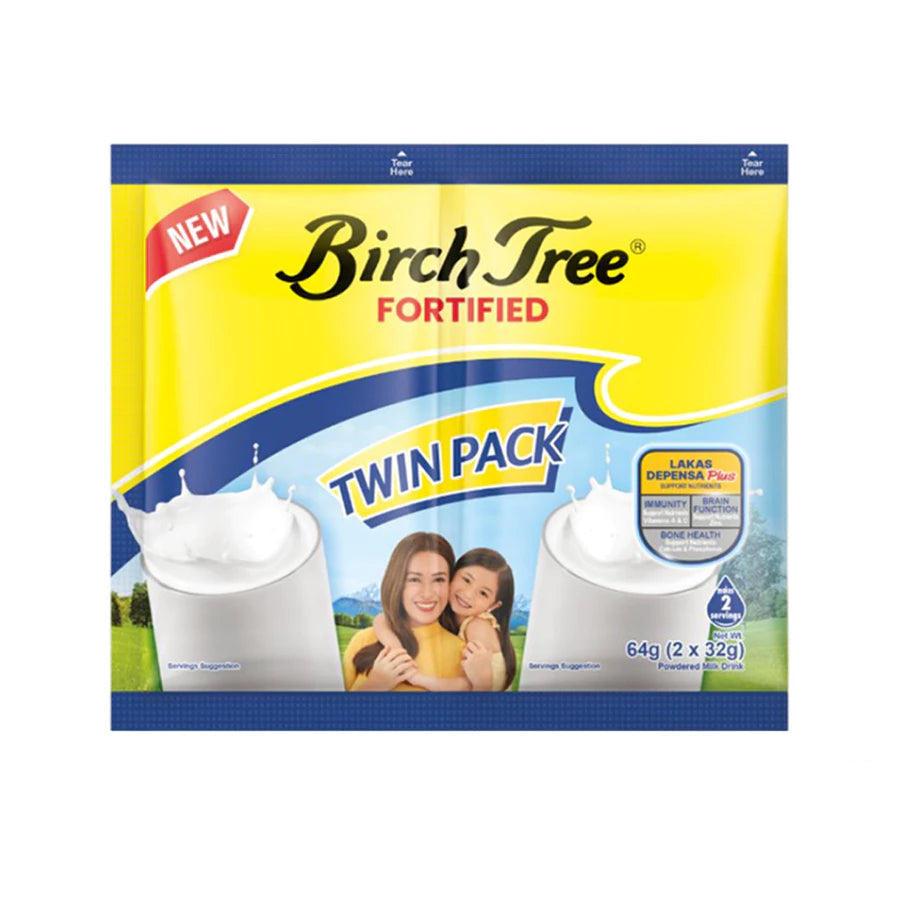 Birch Tree Fortified Powdered Milk Twin Pack 64g