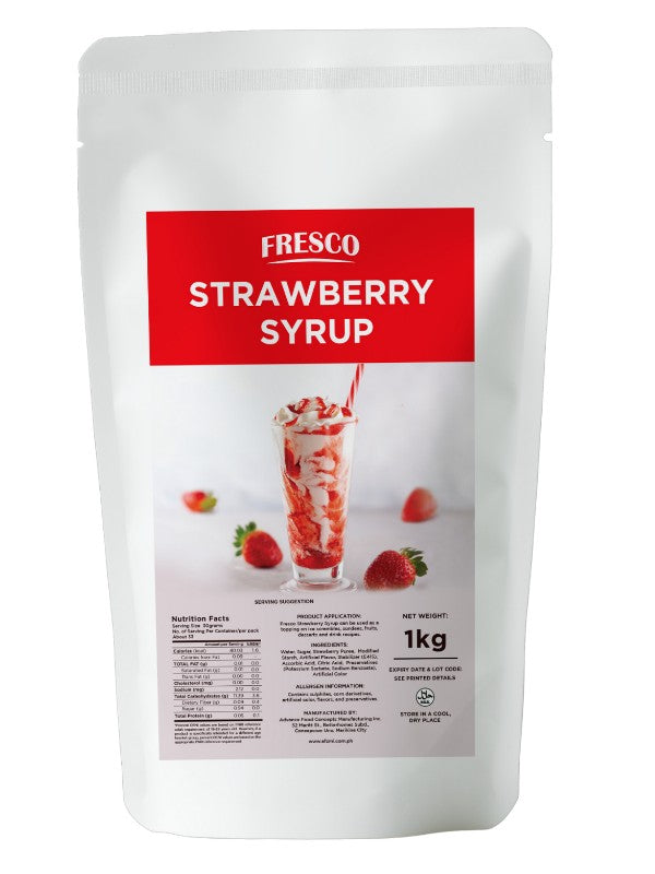 Fresco Maple, Chocolate, Caramel, Strawberry and Salted Caramel Syrup - 1kg