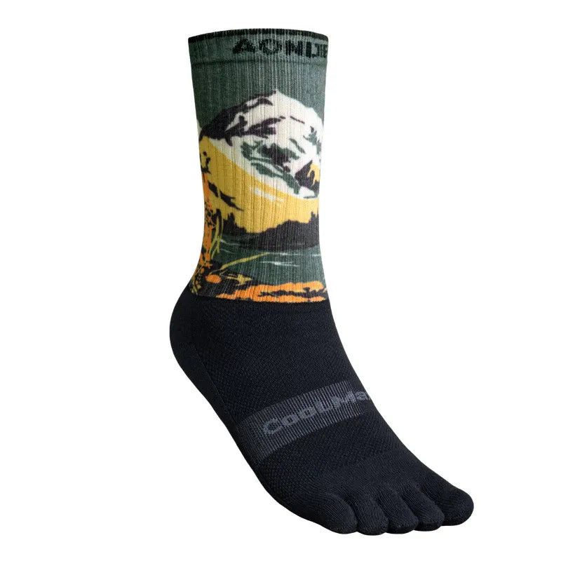 Aonijie E4843 Calf Sports TOE SOCKS - GREEN