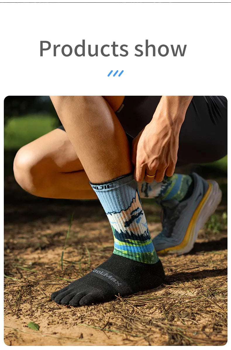 Aonijie E4843 Calf Sports TOE SOCKS - ANTELOPE