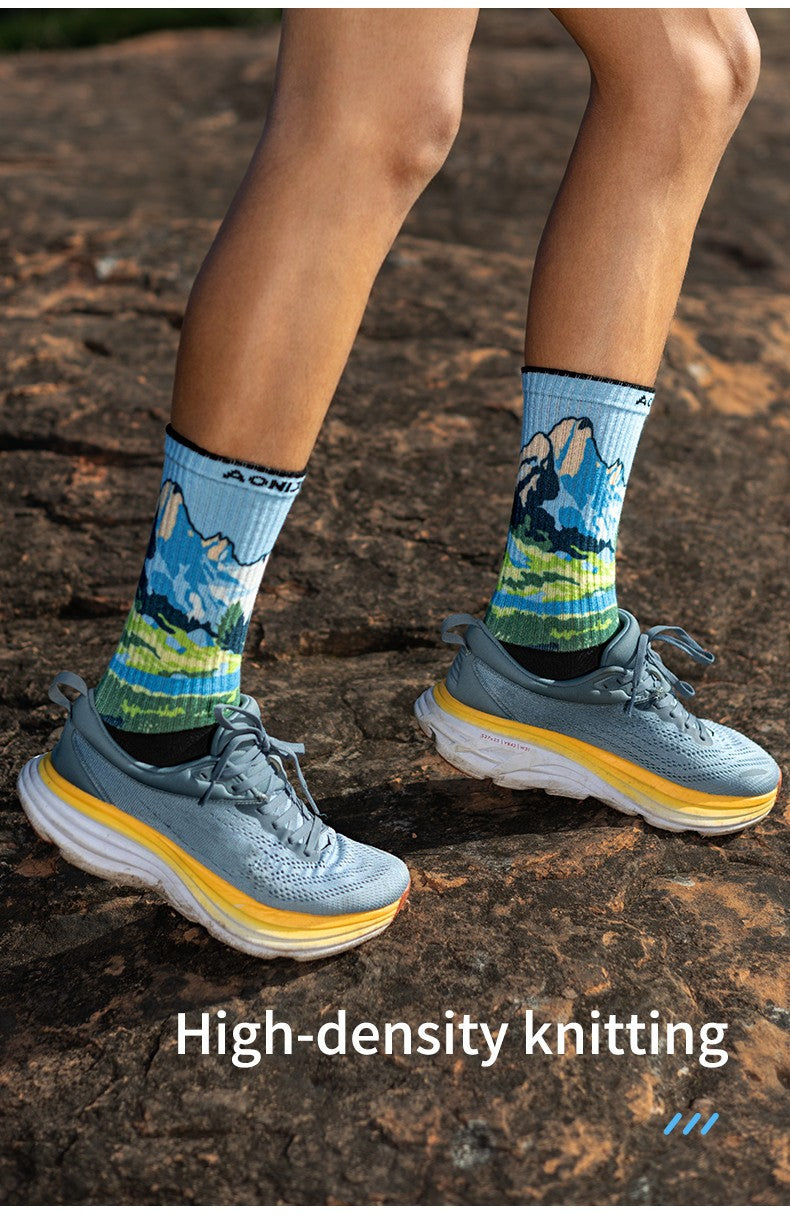 Aonijie E4843 Calf Sports TOE SOCKS - ANTELOPE
