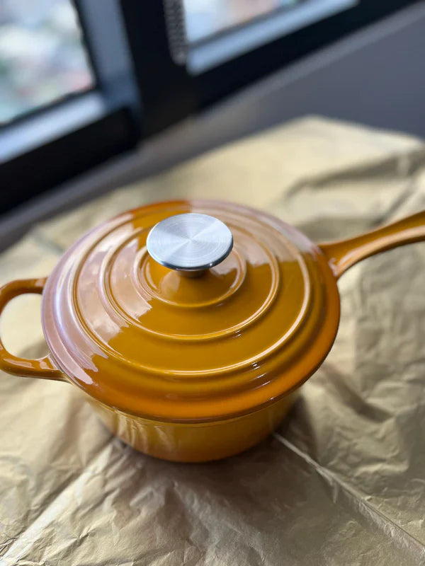 Happiness YELLOW ENAMEL CAST IRON SAUTE/SAUCE PAN