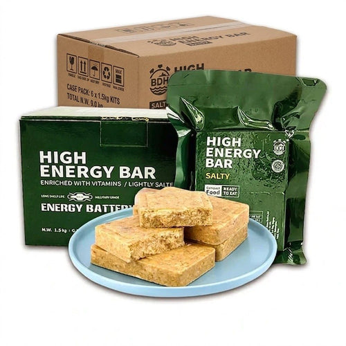 (1 CASE) - High Energy Bar - 9 Boxes x 12pcs - SALTY - Exp. Date 2044 -