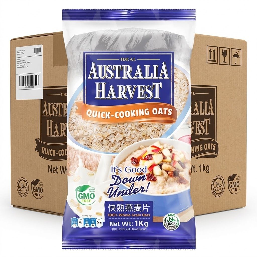 Australia Harvest Quick Cooking Oats 1kg x 15 packs - 1 case
